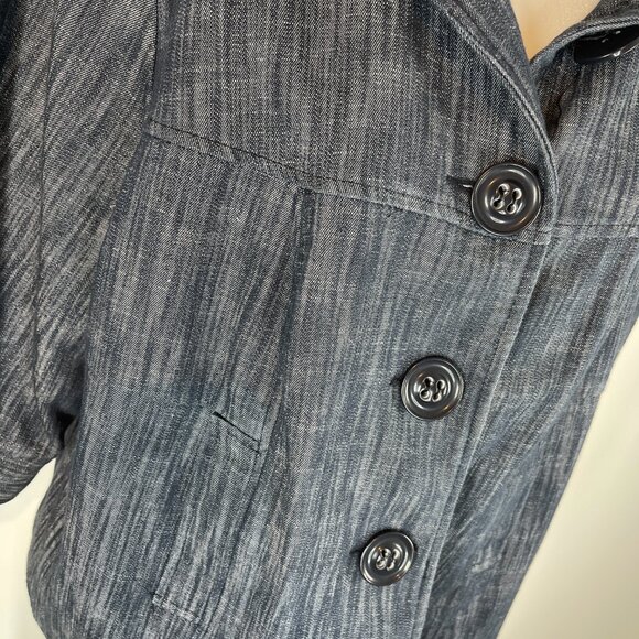 Lane Bryant Blue Denim 3/4 sleeve Blazer size 18 - Picture 3 of 5